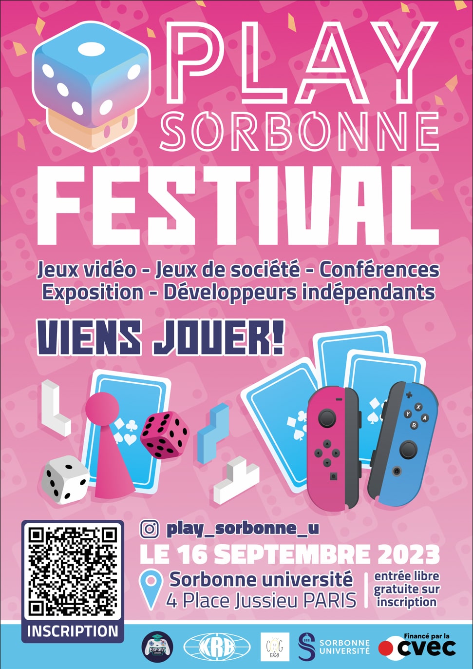 , Le Play Sorbonne Festival &#8211; Les développeurs de jeux vidéo et de plateau vous donnent RDV le 16 septembre