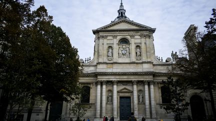 Un des bâtiments de l'université La Sorbonne, à Paris, le 17 octobre 2023. (MAGALI COHEN / HANS LUCAS / AFP)