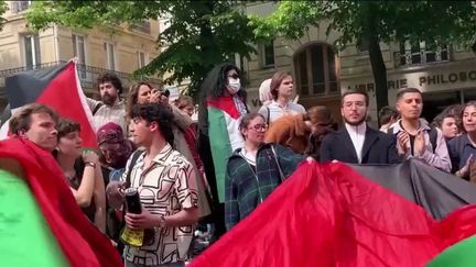 , Mobilisations propalestiniennes dans les universités : des dizaines de manifestants réunis à la Sorbonne